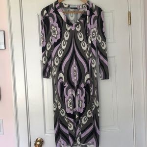 Authentic Emilio Pucci midi v neck dress